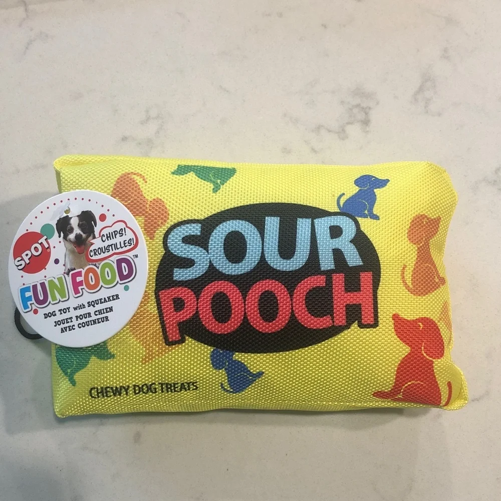 Sour Pooch Dog Toy with Squeaker